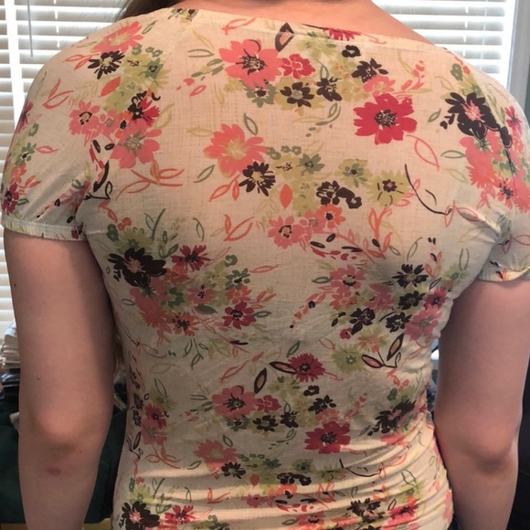 Loft White Floral Top - Picture 2 of 3